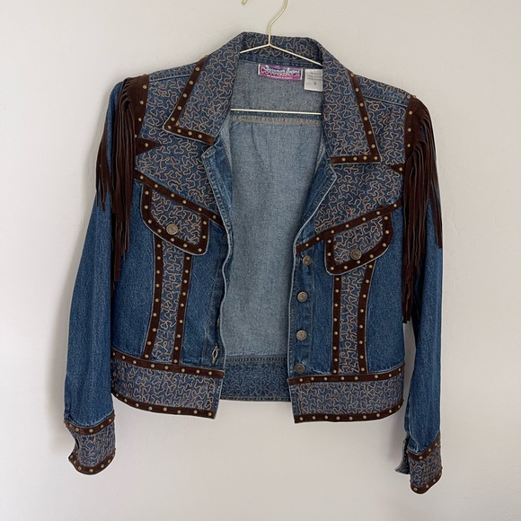 Doreman Burns Vntage Cowgirl Western Fringe Jacket Size Small - Picture 4 of 6